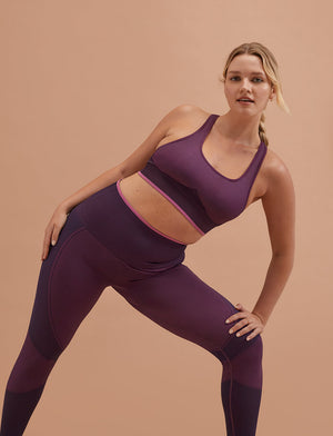 Flex Seamless Compression Legging - Purple Prism - Nylon/polyester/spandex -Thirdlove