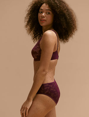 Foliage Hipster - Potent Plum - Nylon/Spandex - ThirdLove,modelKK