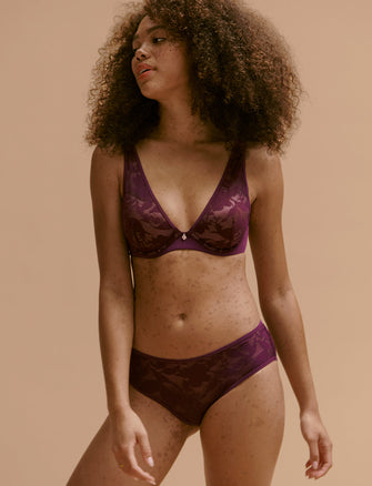 Foliage Hipster - Potent Plum - Nylon/Spandex - ThirdLove,modelKK