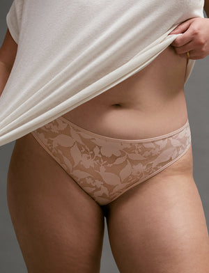 Foliage Thong - Blush - Nylon/Spandex - ThirdLove,modelU