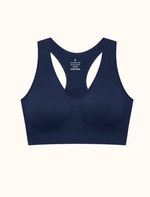 Form Seamless Full Coverage Wireless Bra - Navy Blue - Nylon/Spandex -Thirdlove