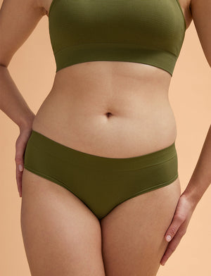 Form Seamless Hipster - Palm Green Stripe - Nylon/Spandex - ThirdLove,modelWW