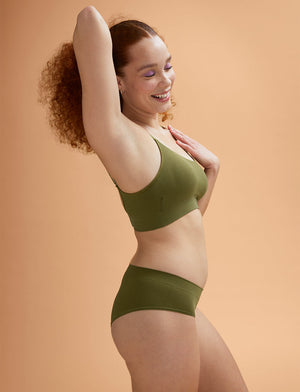 Form Seamless Hipster - Palm Green Stripe - Nylon/Spandex - ThirdLove,modelWW