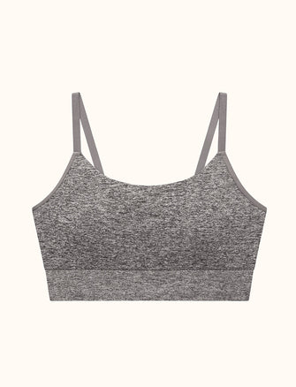 Form Seamless Adjustable Back Wireless Bra - Heather Grey - Nylon/Spandex -Thirdlove