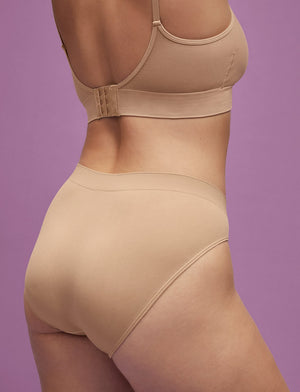 Form Seamless High-Leg Bikini - Taupe - Nylon/Spandex - ThirdLove,modelFF