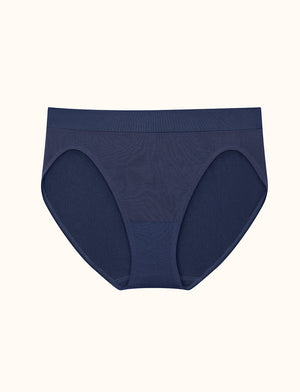 Form Seamless High-Leg Bikini - Indigo Stripe - Nylon/Spandex - ThirdLove,modelOO