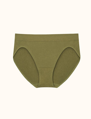 Form Seamless High-Leg Bikini - Olive - Nylon/Spandex - ThirdLove,modelPP