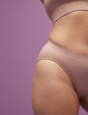 Form Seamless High-Leg Bikini - Atmosphere Stripe - Nylon/Spandex - ThirdLove,modelFF