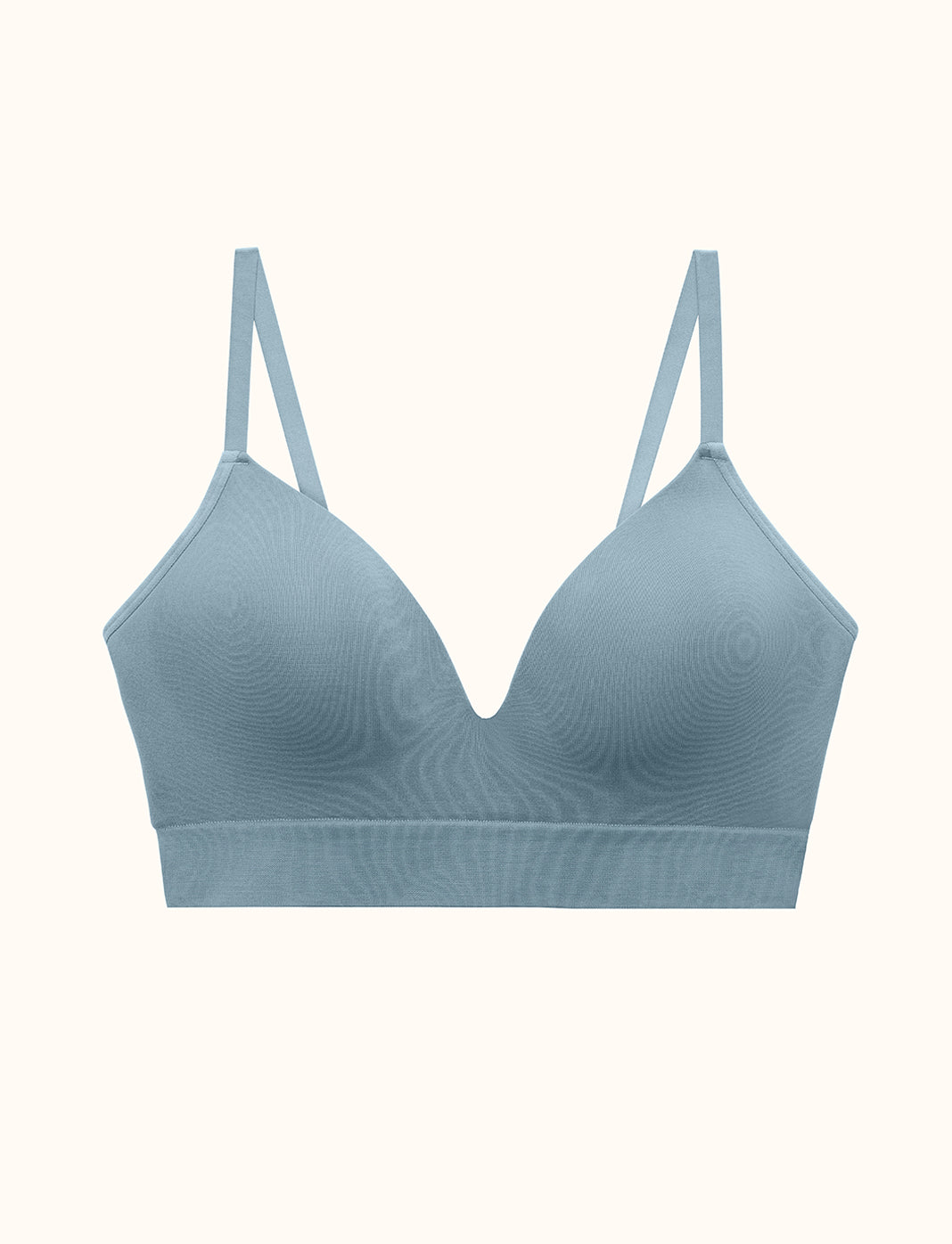 Form Seamless V-Neck Wireless Bra - Grey Mist - Nylon/Spandex -Thirdlove