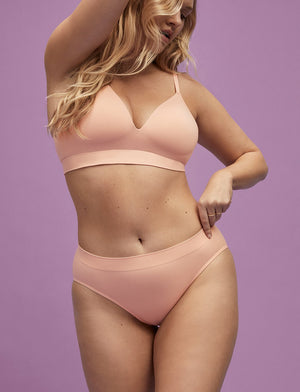 Form Seamless High-Leg Bikini - Ballet - Nylon/Spandex - ThirdLove,modelFF