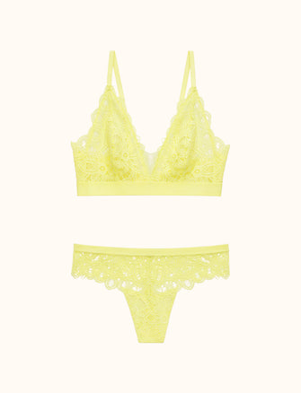 The Boho Lace Triangle Bralette Set