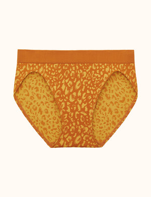 Form Seamless High-Leg Bikini - Ochre Animal - Nylon/Spandex -Thirdlove