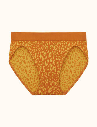 Form Seamless High-Leg Bikini - Ochre Animal - Nylon/Spandex -Thirdlove
