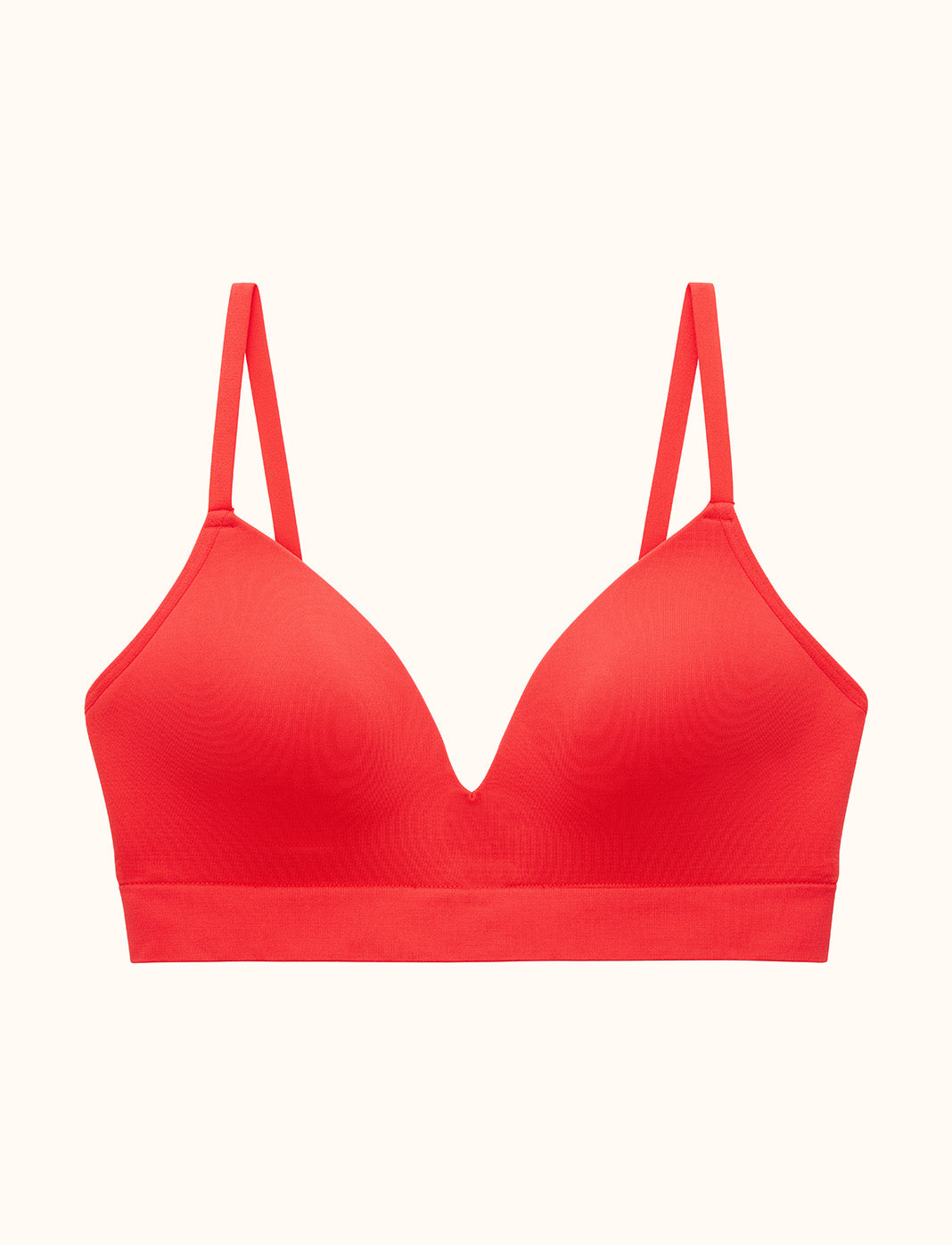 Form Seamless V-Neck Wireless Bra - Pomegranate - Nylon/Spandex -Thirdlove