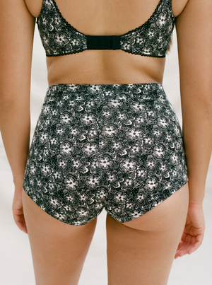 Kit Undergarments Organic Cotton Sleep Short in Night Bloom, 95% organic cotton, 5% spandex