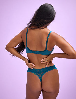 24/7® Classic Uplift Plunge Bra, Deep Teal - Thirdlove - Nylon/Spandex,model2