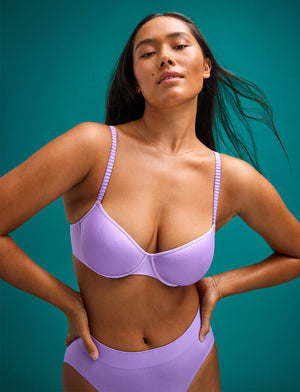 24/7® Classic T-Shirt Bra, Purple Sage - Thirdlove - Nylon/Spandex,model2