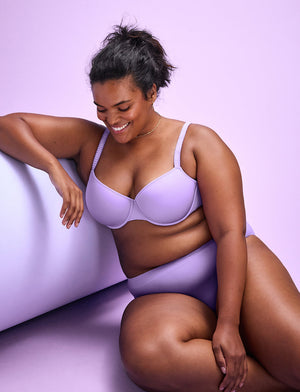 24/7® Classic T-Shirt Bra, Purple Sage - Thirdlove - Nylon/Spandex,modelJ