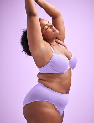 24/7® Classic T-Shirt Bra, Purple Sage - Thirdlove - Nylon/Spandex,modelJ