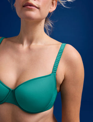 24/7® Classic T-Shirt Bra, Spruce - Thirdlove - Nylon/Spandex,modelR