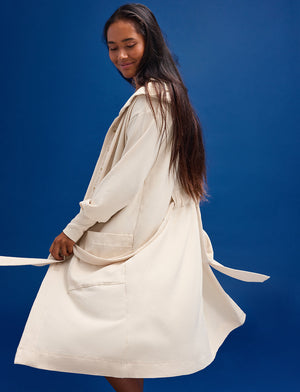 Essential Duster Robe - Tapioca - Cotton/Modal/Spandex -Thirdlove
