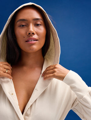 Essential Duster Robe - Tapioca - Cotton/Modal/Spandex -Thirdlove