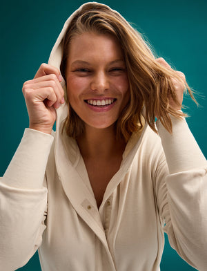 Essential Duster Robe - Tapioca - Cotton/Modal/Spandex -Thirdlove