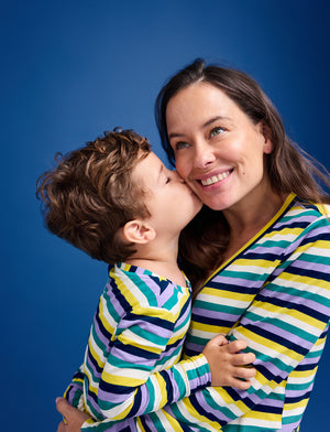 WonderKnit™ Kids Bottom - Multi Stripe - Cotton/Modal/Spandex -Thirdlove
