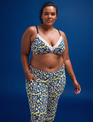 WonderKnit™ Straight Leg Pant - Leopard - Cotton/Modal/Spandex -Thirdlove