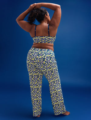 WonderKnit™ Straight Leg Pant - Leopard - Cotton/Modal/Spandex -Thirdlove