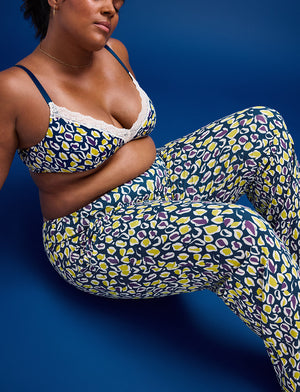 WonderKnit™ Straight Leg Pant - Leopard - Cotton/Modal/Spandex -Thirdlove