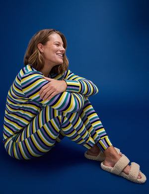 WonderKnit™ Pajama Jogger - Multi Stripe - Cotton/Modal/Spandex -Thirdlove