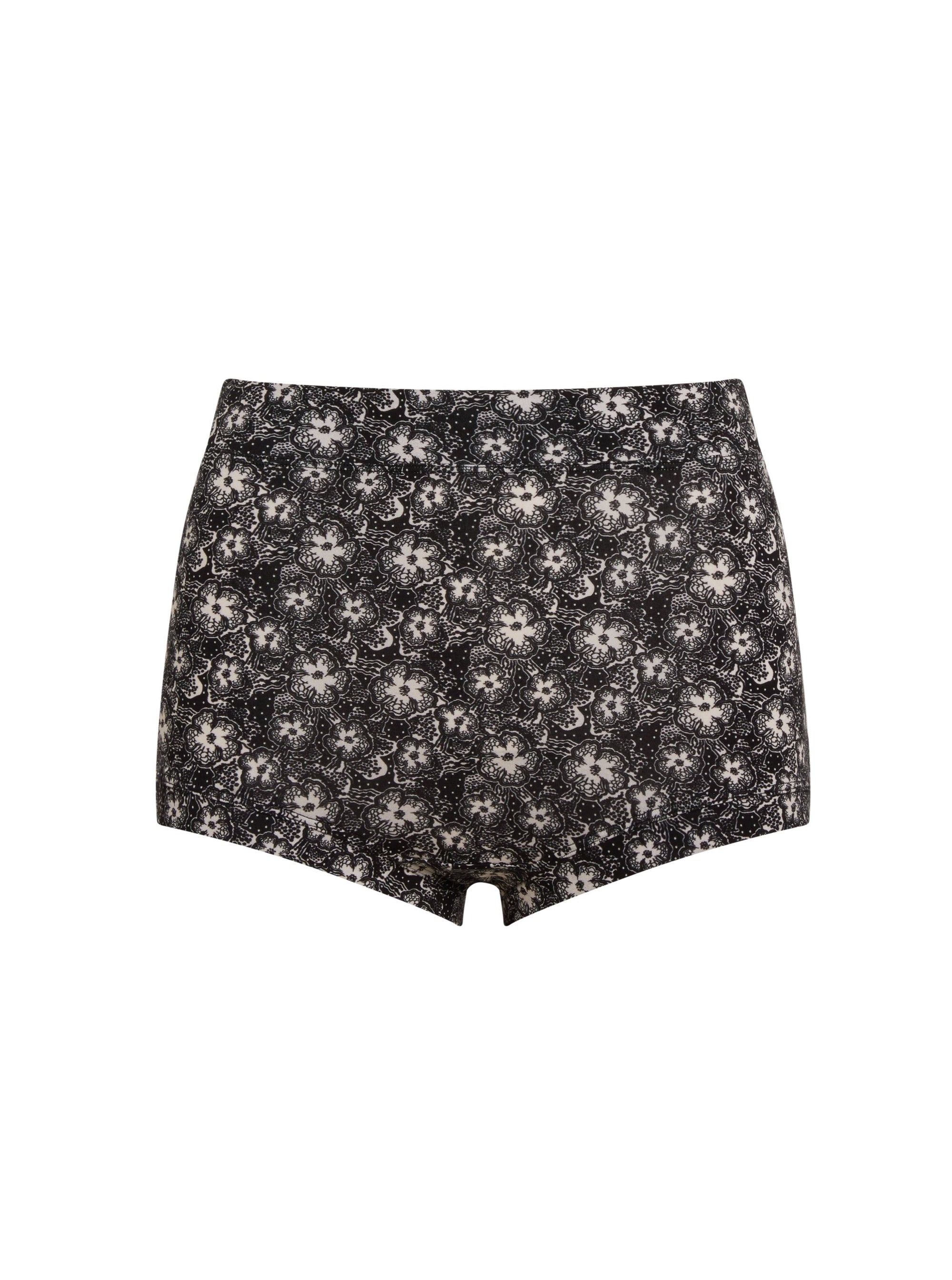 Kit Undergarments Organic Cotton Sleep Short in Night Bloom, 95% organic cotton, 5% spandex