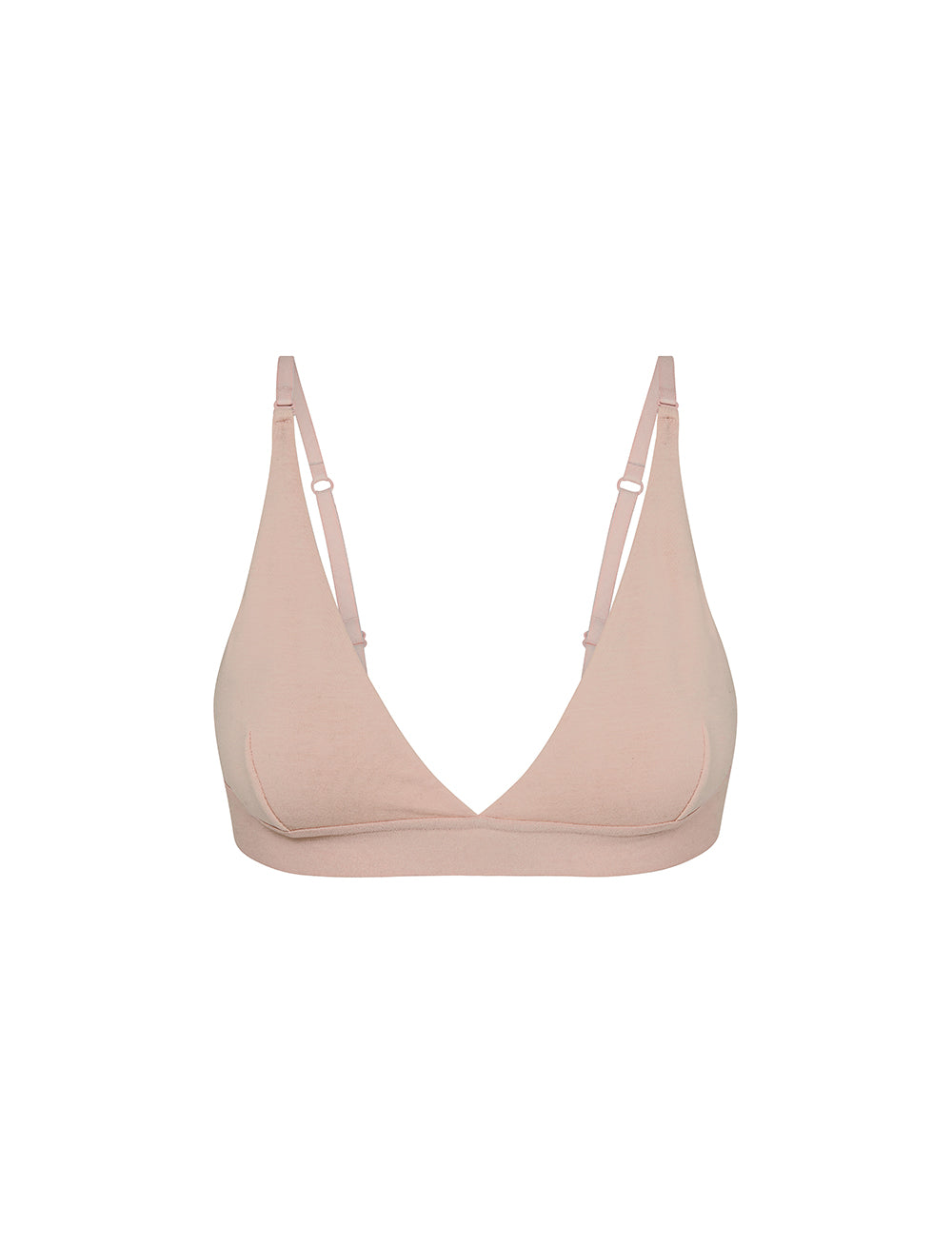 Kit Undergarments Organic Cotton Triangle Pullover Bra in Cameo, 95% organic cotton, 5% spandex