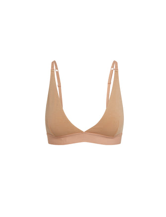 Kit Undergarments Triangle Pullover Bra in Sand, 95% organic cotton, 5% spandex