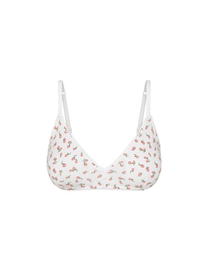 Kit Undergarments Organic Cotton Triangle Soft Bra in Darling, 95% organic cotton, 5% spandex