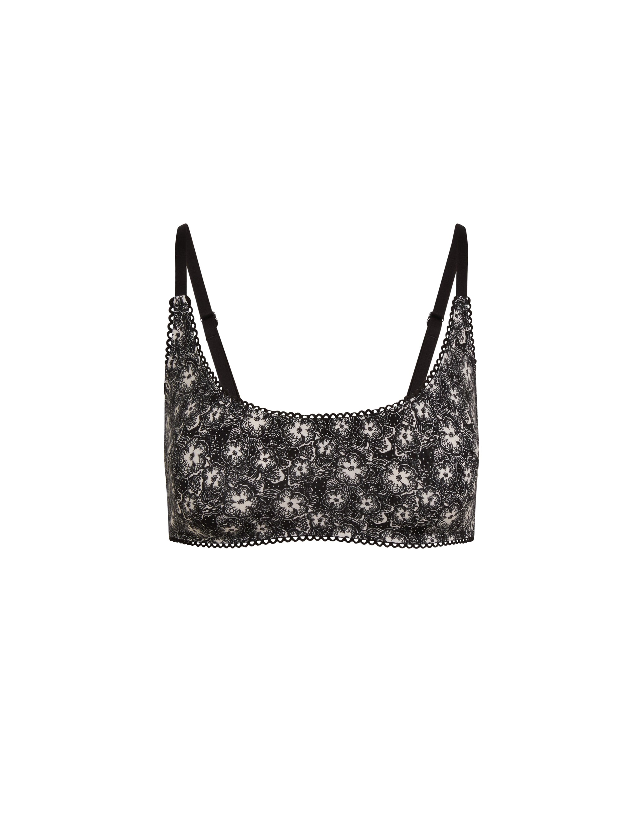 Kit Undergarments Organic Cotton Tank Bralette in Night Bloom, 95% organic cotton, 5% spandex