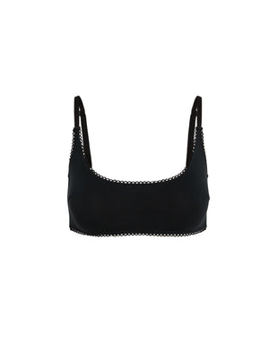 Kit Undergarments Organic Cotton Tank Bralette in Onyx, 95% organic cotton, 5% spandex