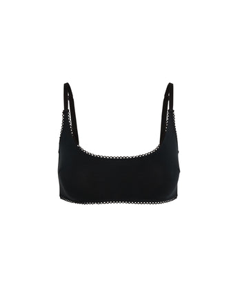 Kit Undergarments Organic Cotton Tank Bralette in Onyx, 95% organic cotton, 5% spandex