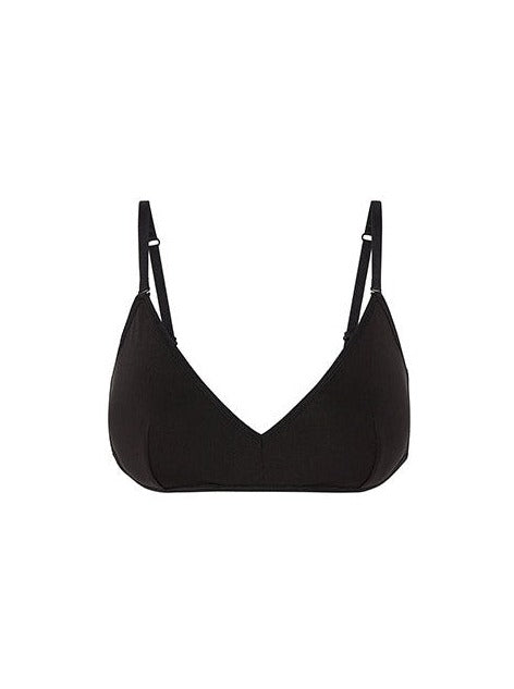 Kit Undergarments Lightweight Triangle Soft Bra in Onyx, 63% nylon, 37% spandex