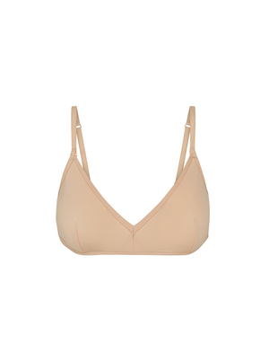 Kit Undergarments Lightweight Triangle Soft Bra in Sand, 63% nylon, 37% spandex
