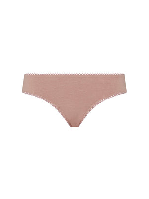 Kit Undergarments Organic Cotton Bikini Brief in Dusty Rose, 95% organic cotton, 5% spandex