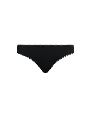 Kit Undergarments Organic Bikini Brief in Onyx, 95% organic cotton, 5% spandex