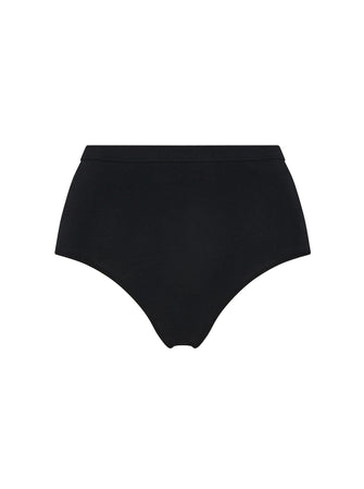 Kit Undergarments Organic Cotton High-Rise Brief in Onyx, 93% organic cotton, 7% elastane jersey
