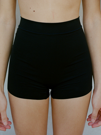Kit Undergarments Tap Short in Onyx, 63% nylon, 37% spandex