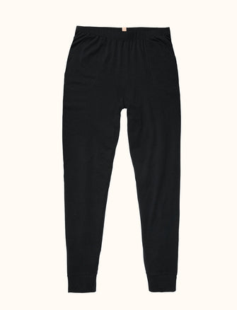 WonderKnit™ Pajama Jogger - Black - Cotton/Modal/Spandex -Thirdlove