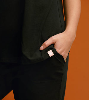 Knit Jogger - Black - Cotton/Spandex -Thirdlove