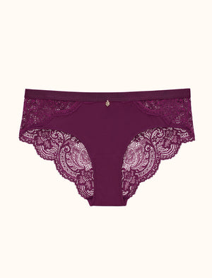 Lace Back Cheeky - Mulberry - Nylon/viscose/spandex - ThirdLove,modelUU