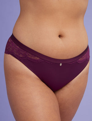 Lace Back Cheeky - Mulberry - Nylon/viscose/spandex - ThirdLove,modelUU