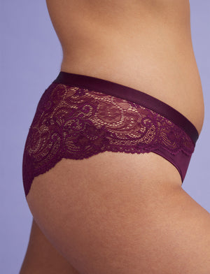 Lace Back Cheeky - Mulberry - Nylon/viscose/spandex - ThirdLove,modelUU